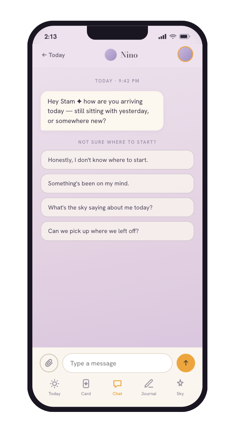Nightnote chat with Nino